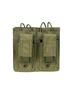 5.56/9mm Open Top Double Magazine Combo Pouch - OD [Big Foot]