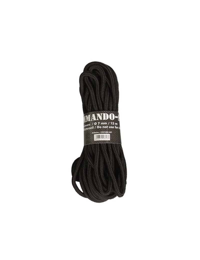 Commando Rope 7mm Roll 15m - Black [Mil-Tec]