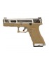 GBB Glock 17 T8 Custom - TAN/Silver [WE]