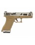 GBB Glock 17 T8 Custom - TAN/Silver [WE]