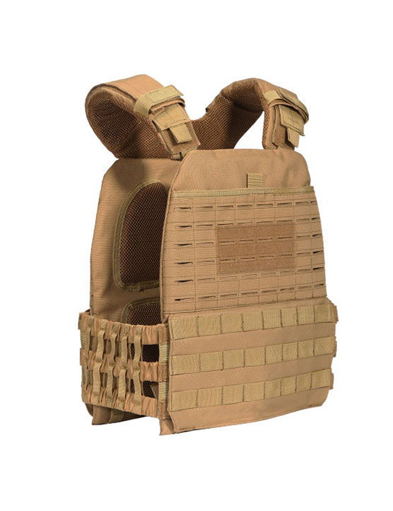 Laser Cut Plate Carrier Tactical Vest - Khaki [LF]