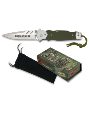 Tactical Knife Commando II Verde 9.1cm - 18722 [K25]