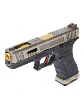 GBB Glock 17 T3 Custom - Black/Silver [WE]