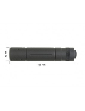 155x30mm Dummy Sound Suppressor - Black [M-ETAL]