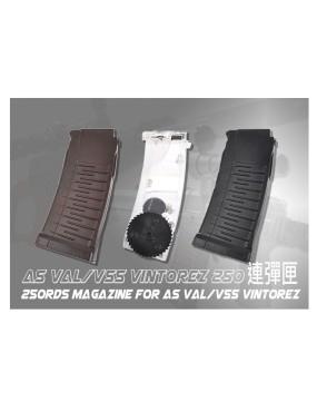 Magazine Hi-Cap 250rds AS VAL / VSS - Preto [LCT]