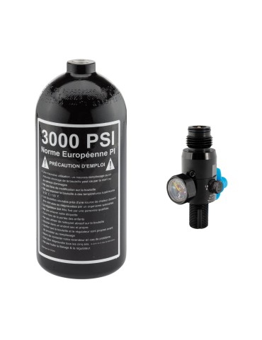 Pack Aluminium Bottle 0.8L [S.A] + Regulator 3000PSI Proto [Dye]