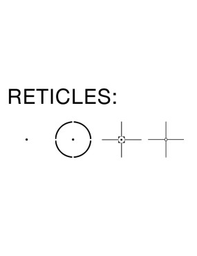 Reflex Sight 4 Reticles Red/Green Dot - Preto [Lancer Tactical]