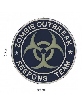 Patch 3D PVC Zombie Outbreak Response Team - Verde / Branco