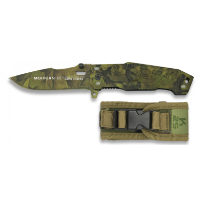 MOHICAN III 7.80cm Tactical Knife - Green Camo 19542 [K25]