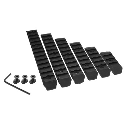 Set of 6 M-Lock Nylon Rails - Black [BO Manufacture]