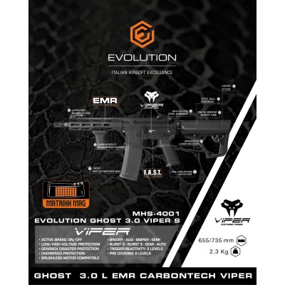 AEG Ghost 3.0 Viper S - Black [Evolution]