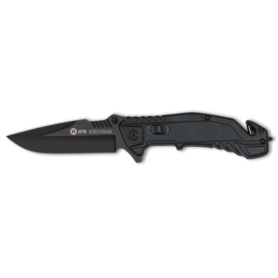Faca Tactica 9cm Aluminium Handle - Preta 18999 [K25]