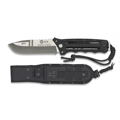 Faca Sobrevivência Punho c/ Paracord - Preta 32165 [K25]