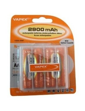 Pilhas Recarregáveis AA 2900mAh - Pack 4 [Vapex]
