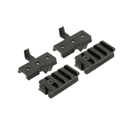 Kit Adaptador de Acessórios para Capacete com Rails - Preto [FMA]