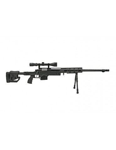 Sniper Rifle MB4411D + Scope + Bipod - Preta [Well]