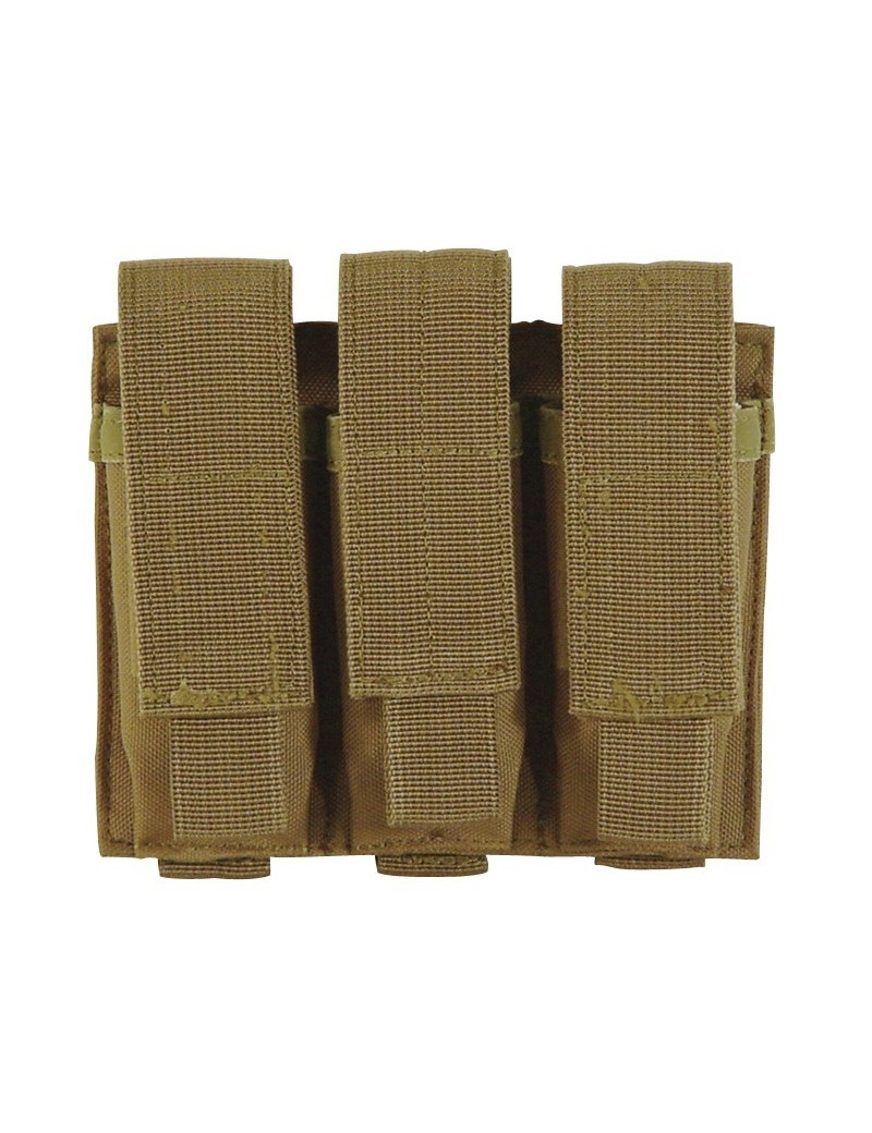 Triple Pistol Mag Pouch - Coyote [Voodoo Tactical]