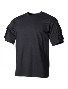 US T-Shirt with sleeve pockets - Preta [MFH]