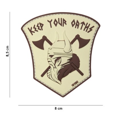Patch 3D PVC Keep Your Oaths - TAN