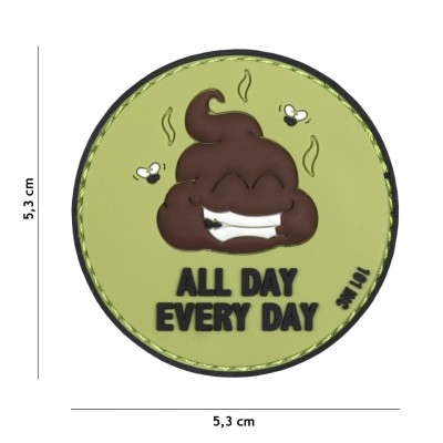 Patch 3D PVC All Day Every Day - Verde/Preto
