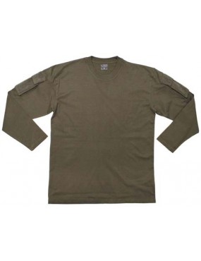 US longsleeve-shirt with sleeve pockets - OD [MFH]
