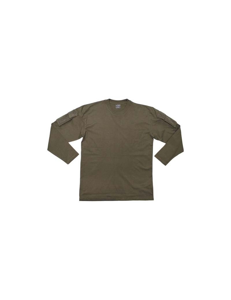 US longsleeve-shirt with sleeve pockets - OD [MFH]