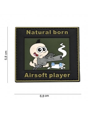 Patch 3D PVC Natural Born Airsoft Player