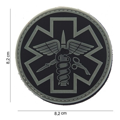 Patch 3D PVC ParaMedic - Preto