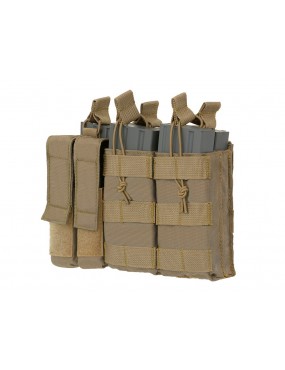 Triple 5.56 Mag/Pistol Pouch Panel (5+2) - Coyote [8FIELDS]