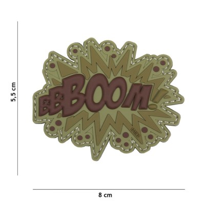 Patch 3D PVC BOOM! - Castanho