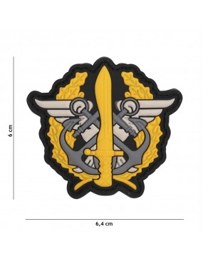 Patch 3D PVC Corps Marines Logo - Amarelo
