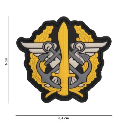 Patch 3D PVC Corps Marines Logo - Amarelo
