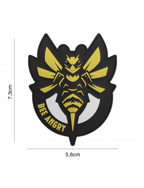 Patch 3D PVC Bee Angry - Amarelo