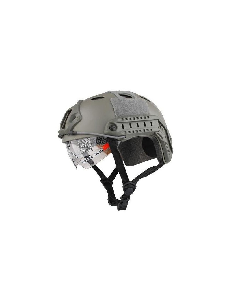 Capacete Fast Helmet PJ type c/ Goggles - Foliage Green [Emerson]