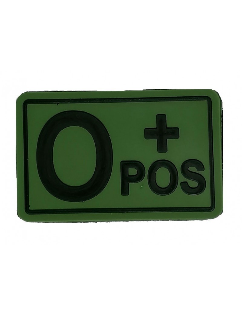 Patch 3D PVC Blood Type O+ Positive - OD